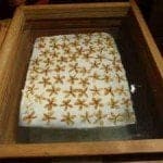 Enfleurage tray with tuberose flowers